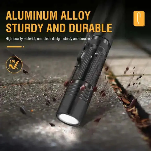 Durable aluminum alloy BORUiT rechargeable Mini LED Flashlight