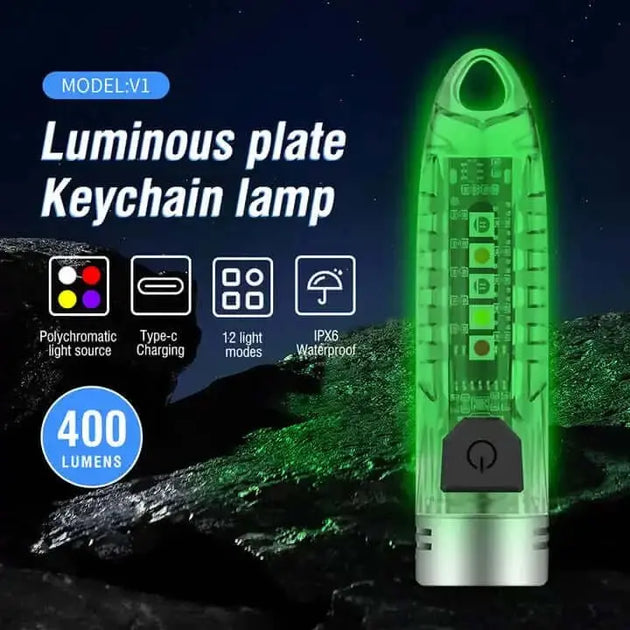 Boruit V1 EDC Green luminous boruit keychain lamp with 12 light modes