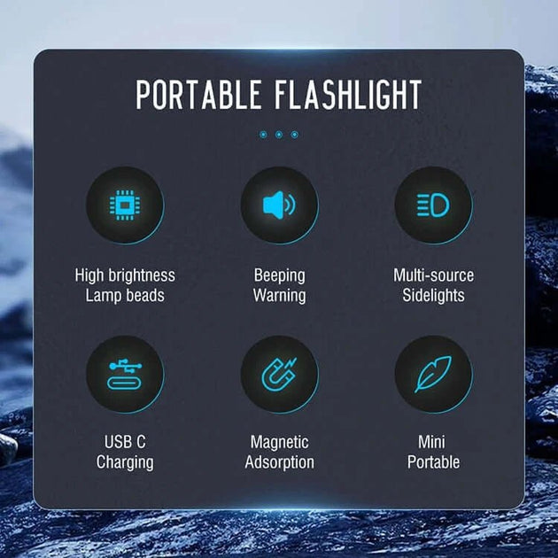Boruit V10 EDC portable flashlight with many different feature