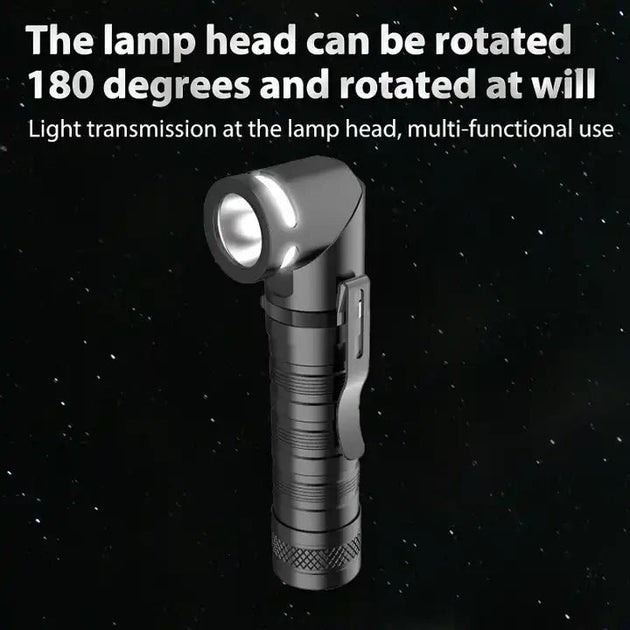 Rotatable Peetpen P1 tactical flashlight illuminating in darkness adjustable for multi-functional use