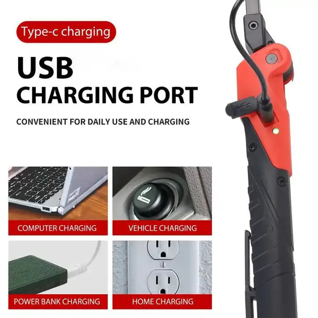 Foldable 320lumens flashlight with USB Type-C charging port 