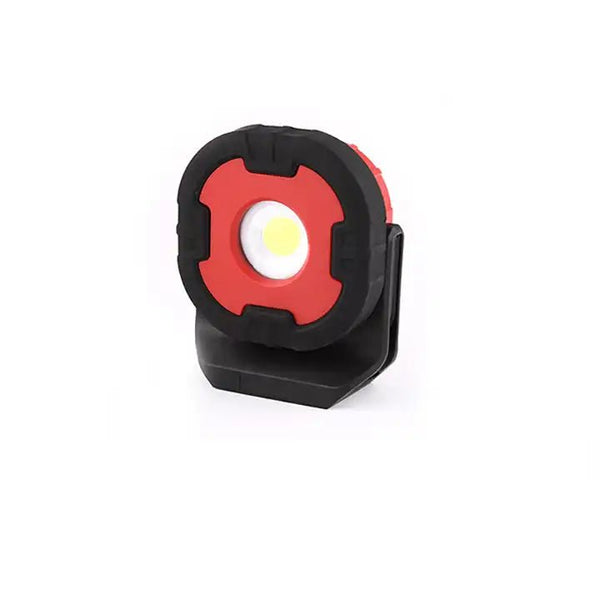Realite RL12 Flashlight with red and black design and projector lens