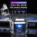 Transparent tech case with LED power display triple seal design for lighter